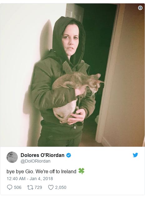 小紅莓樂(lè)隊(duì)主唱桃樂(lè)絲去世 你一定聽(tīng)過(guò)她的歌