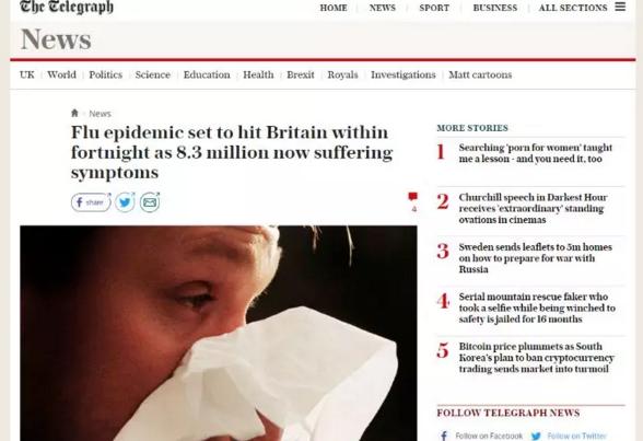 警報！警報！流感席卷全球，你中招了么？