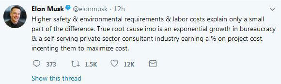 中國工人施工視頻令馬斯克驚嘆:比美國快100多倍!