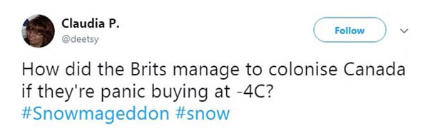 寒潮侵襲！英國人如臨大敵，卻遭北歐加拿大網(wǎng)友無情嘲笑