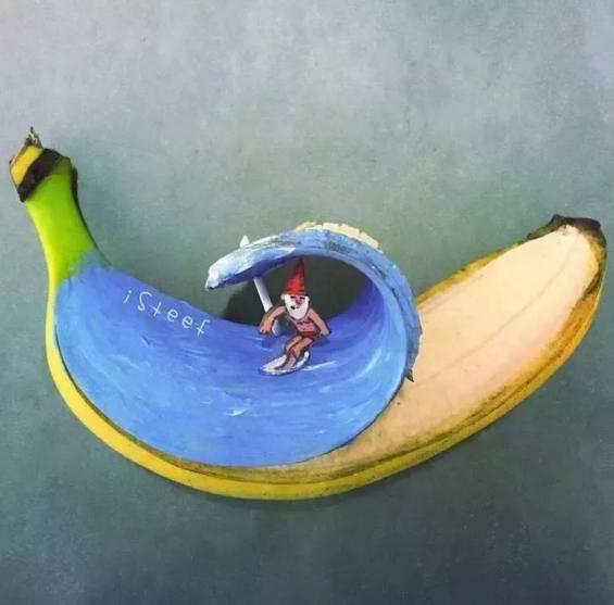 水果變身藝術(shù)品,香蕉還可以這么玩兒