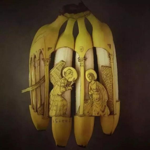 水果變身藝術(shù)品,香蕉還可以這么玩兒