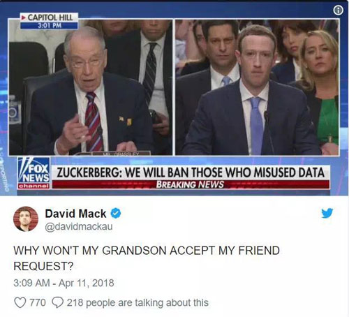 扎克伯格出席聽證會遭輪番拷問，這氣氛有點尬