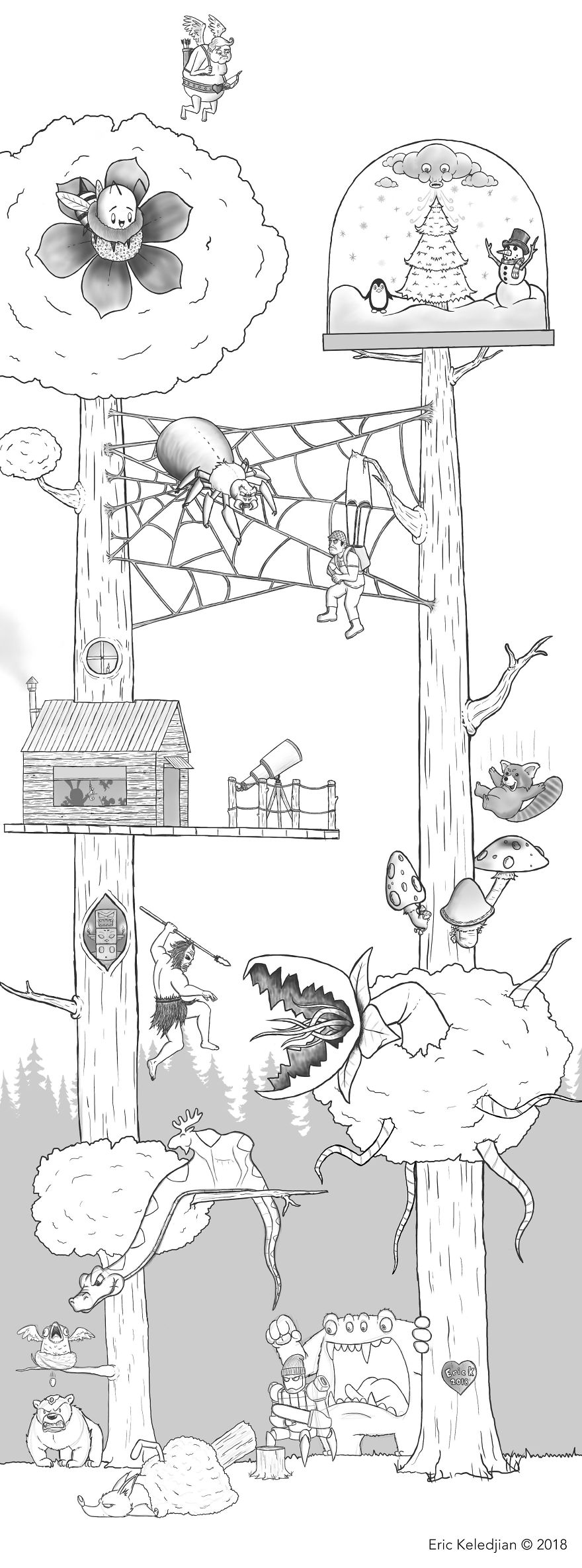 每天往這張畫上加一個人物，19天后……（組圖）