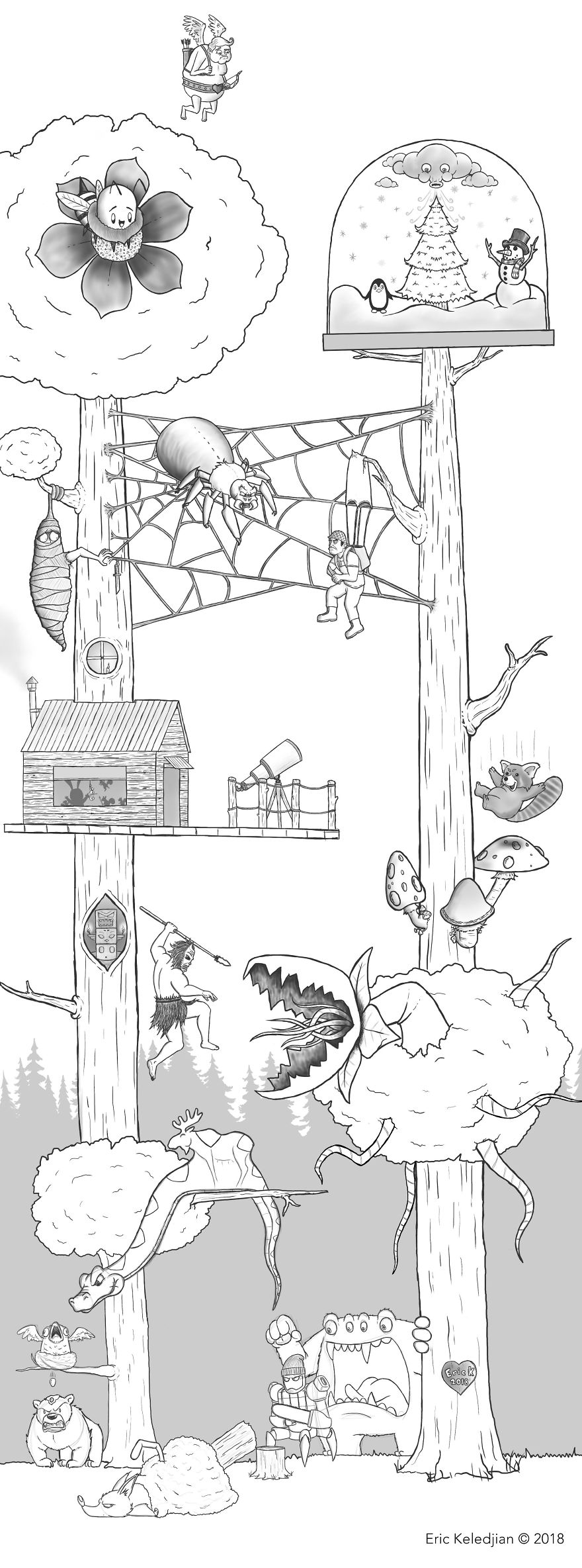 每天往這張畫上加一個人物，19天后……（組圖）