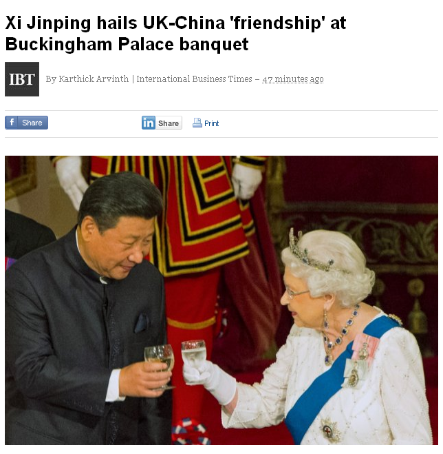 習大大訪英 外媒怎么看（雙語）