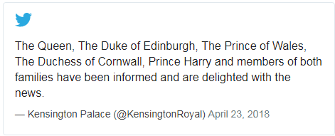 凱特王妃誕下第三個孩子 是個小王子！