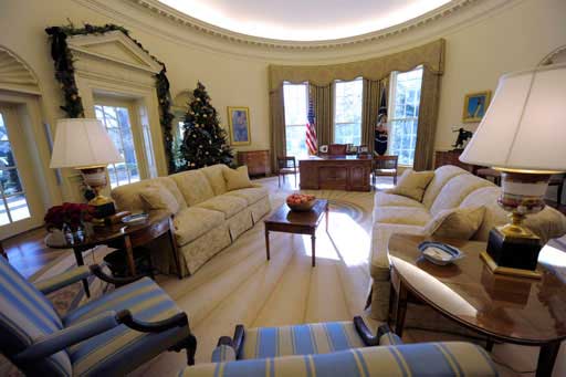 白宮橢圓形辦公室漸成奧巴馬風格