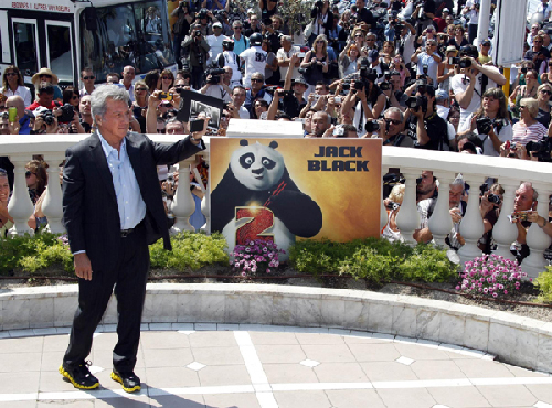 Jolie attends animated film 'Kung Fu Panda 2' during the Cannes Film Festival
