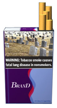 美國香煙盒將采用恐怖尸體警示標識
