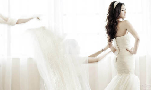 Qin Lan's bridal look