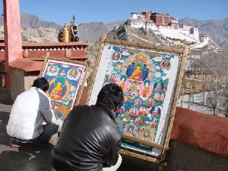 Holy mission to carry forward Tibetan Thangka