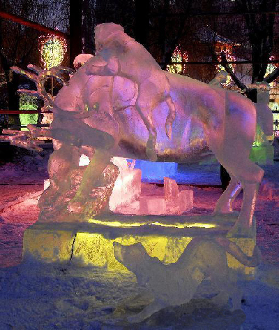 Int'l ice sculpture contest held in NE China's Harbin