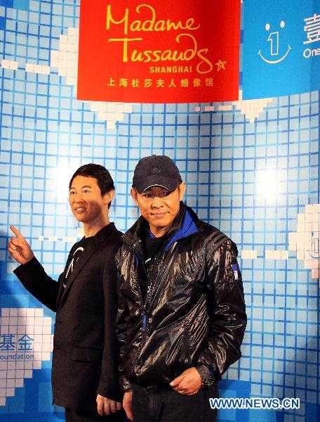 Chinese Kungfu star Jet Li's wax figure unveiled in Shanghai