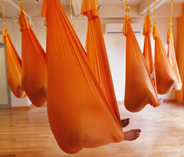 Fight gravity with 'antigravity' yoga