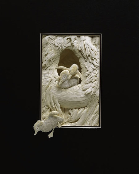 Vivid paper sculptures