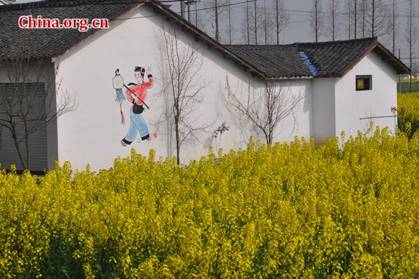 Spring scenery in Mianzhu, Scihuan