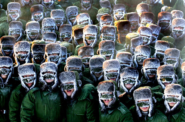 Generals shoot with their cameras