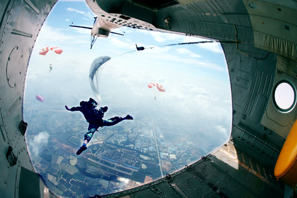 Generals shoot with their cameras