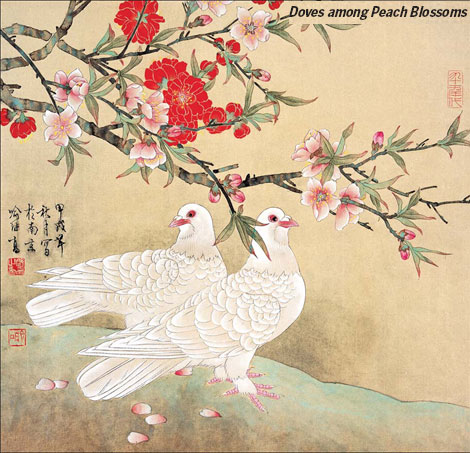 Spring lasts forever in traditional paintings