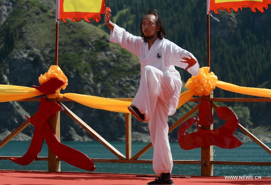 Martial arts festival held in NW China