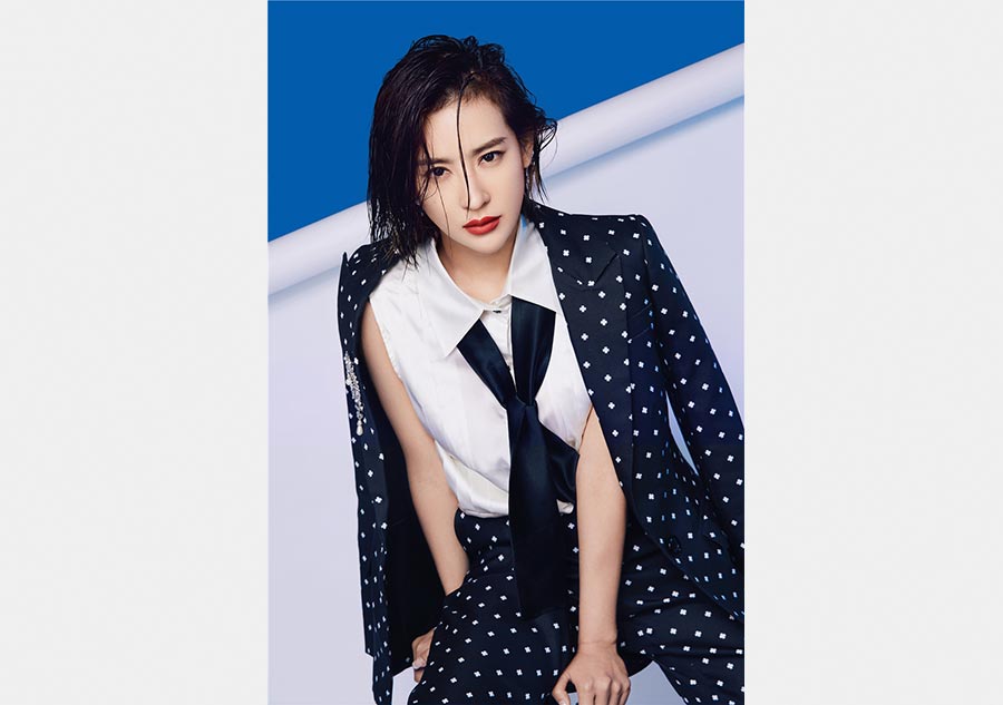 Actress Guo Ketong poses for fashion shots