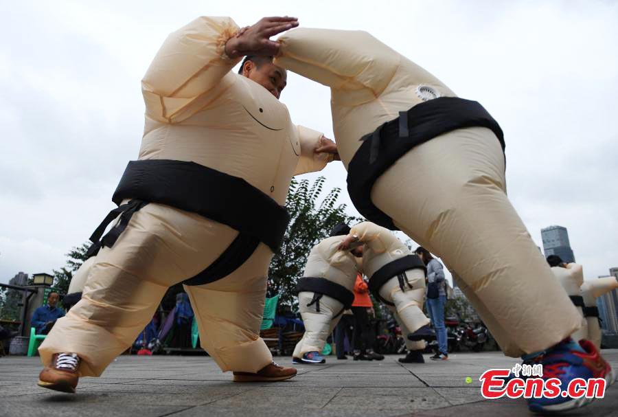 Inflatable fun helps lessen stress