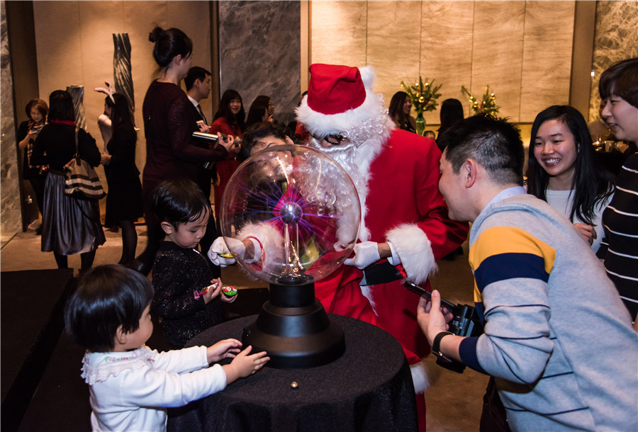 Christmas tree lighting ceremonies around Beijing
