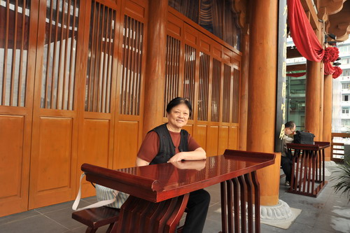Visitors at Daming Palace Pavilion
