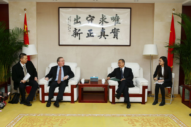 Zhang Laiming meets with UN representative in China