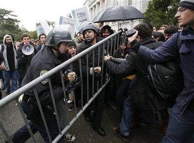 UC students occupy buildings to protest fee hike