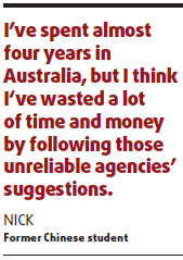 Chinese students learn harsh lessons