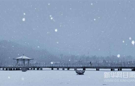 Gansu county transformed into winter wonderland