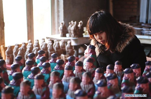 Sanchizhai clay sculptures in N China