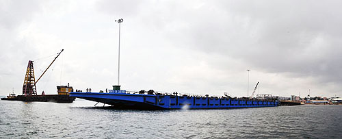 The steel trestle dock in Cabinda successfully tested