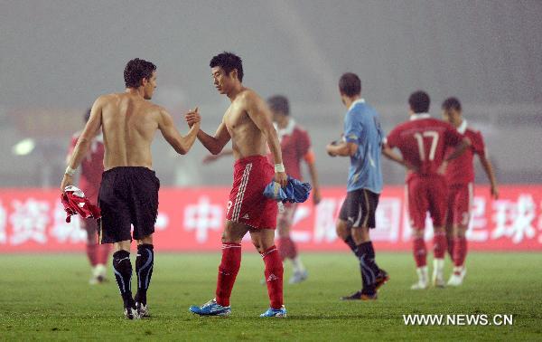 China loses to Uruguay 0-4 in friendly match