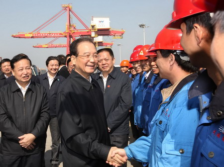 Premier Wen ends two-day inspection tour of Wuhan