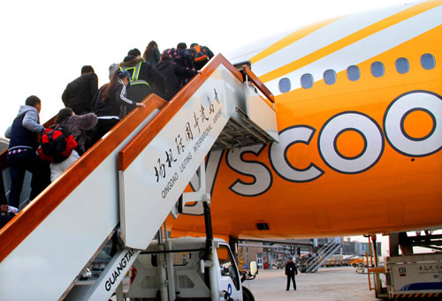 Nonstop air route opens between Qingdao and Singapore