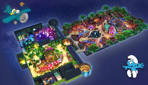 Smurfs build village in Sheshan