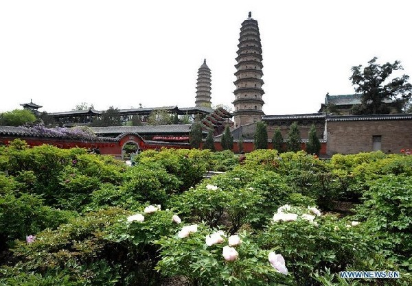 Twin pagodas at Yongzuo Temple