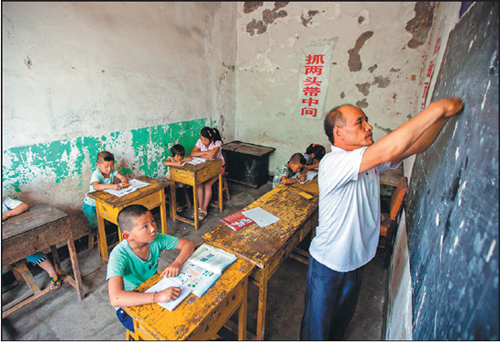 Rural teacher in class of his own