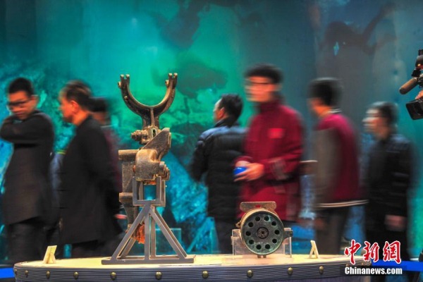 Relics from sunken Zhiyuan warship on display in NE China