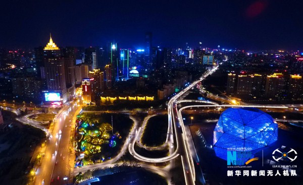 Night photos show Shenyang’s colorful illuminations