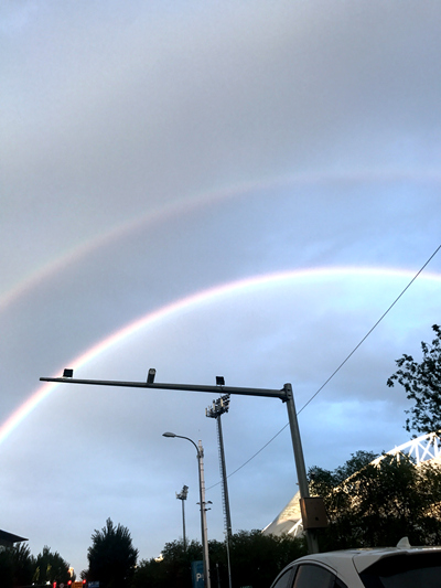 Double rainbow pictured in Shenyang