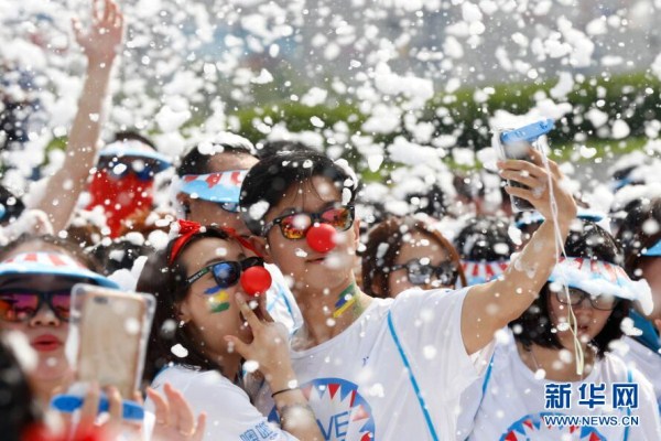 Bubble Run held in Shenyang, NE China