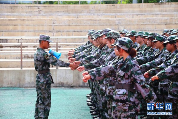 Shenyang university freshmen undergo military training