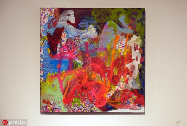 Abstract French artwork on display in Shenyang