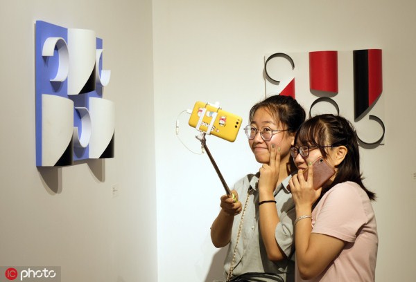 Abstract French artwork on display in Shenyang