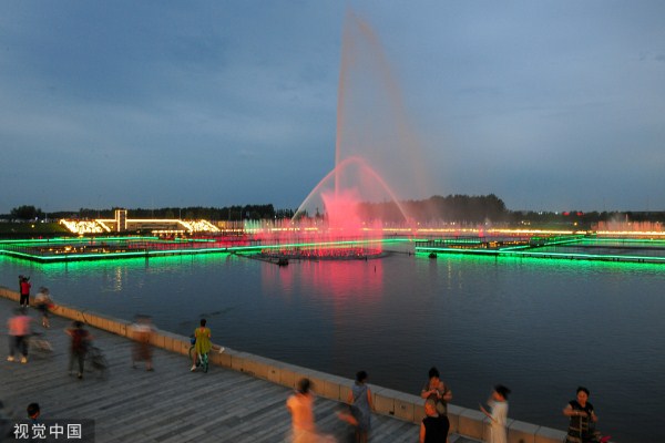 Music fountain amuses Shenyang residents