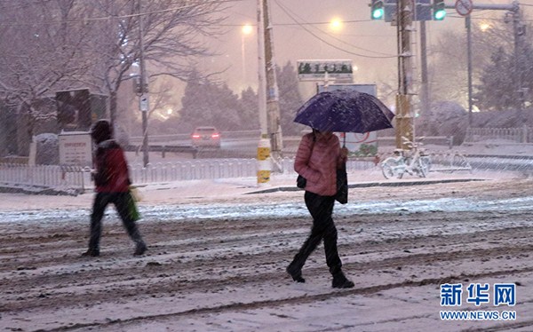 Shenyang welcomes its first snowfall